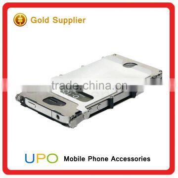 [UPO] Luxury Armor King Stainless Steel Iron Man Metal Aluminum Phone Case for IPhone 4 photo-6
