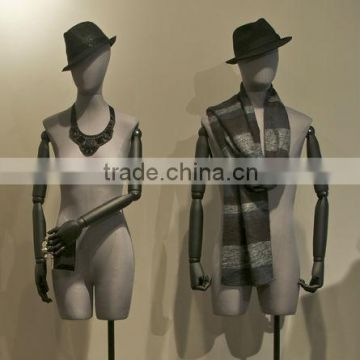 2015 fashion new fiberglass female half mannequin with head