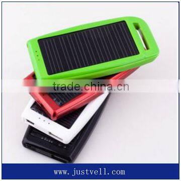 Black Smart solar power bank, mobile power 5600mAh, portable power bank