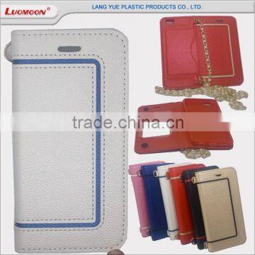 with cosmetic mirror inclined shoulder phone bag leather flip case cover wholesale for huawei mediapad t1 y6 Y320/Y321 Y320 Y500