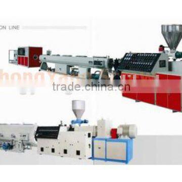 Pipe extrusion line SJZJ80/156 twin conical extruder machine for PVC pipe/profile/sheet extrusion