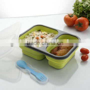 fashion customed silicone collapsible lunch box