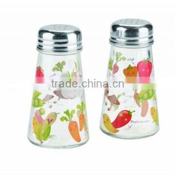 SINOGLASS 2 pcs glass salt & pepper set