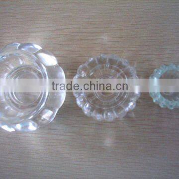 different size clear round engraved decorative candle jars
