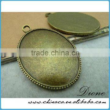 Wholesale Blank Pendant Settings Cameo,Antique Bronze Cabochon Setting Pendant