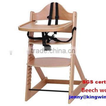 Beech wood Baby feeding high chair