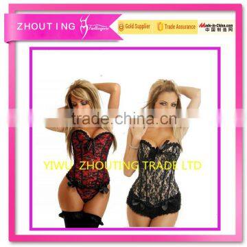 Hollow out of ladies corsets hot sale sexy lace