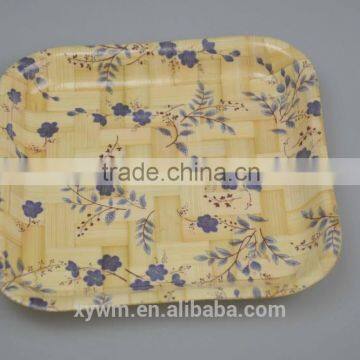 Woven Bamboo Home Basics Serving Tray With Different Decorative photo-4