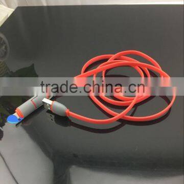 Wholesale high speed usb cable 2 in 1 charging data usb cable custom logo