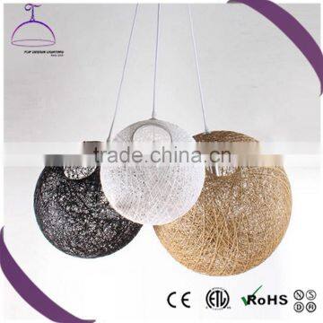 ball shape simple home decorative rattan material pendant lamp