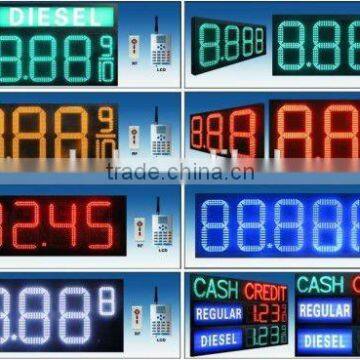 Led display date and clock in oil station high bright gas station led display