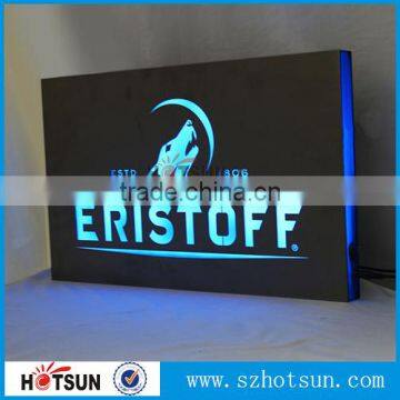 Custom wall mounted acrylic acrylic led backlit sign acrylic led logo sign acrylic light box