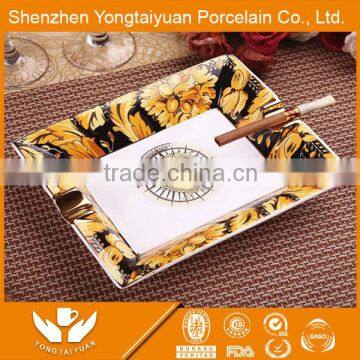 High Quality Rectangle Shape Fine Porcelain Ashtray