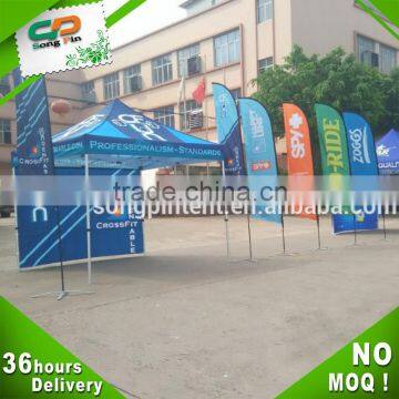 easy to assemble printed advertising Feather shape beach flag