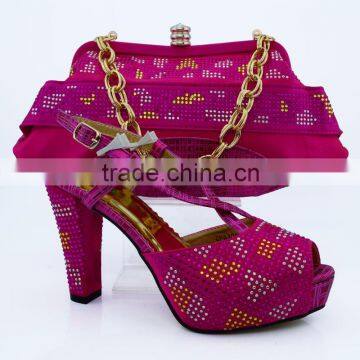 Italian shoes and bag set summer women shoes with girls hand bag