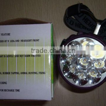 9LED headlight ,headlamp, Led head lamp,flashlight