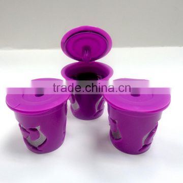 Purple Reusable coffee K Cup holder for Keurig K cup coffee system