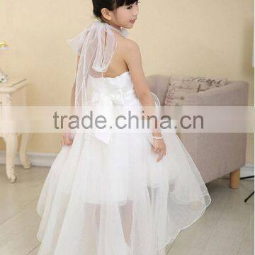 High Quality Girl's Trailing Wedding Dress Kids Wedding Dress Summer Flower Girl Dress Skirt Gauze White Trailing Skirt Girls