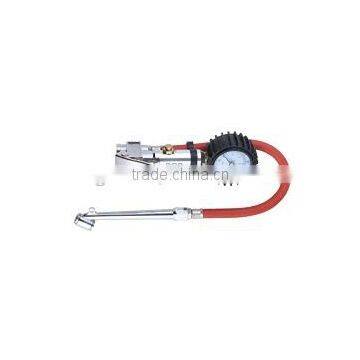 tire infating gun with zinc -alloy tire chuck and tire gaue