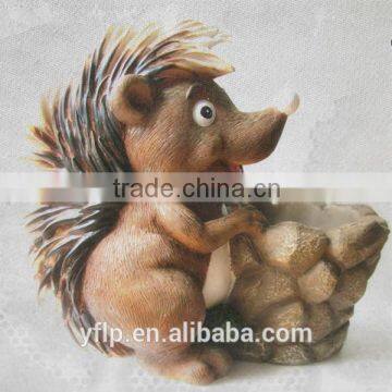 Resin Cute Lion Figurine Flower Pot Craft for Garden Decoration