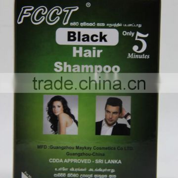 High quality hair black shampoo hair darkening dye 25ml