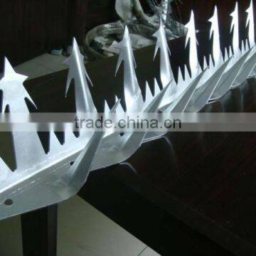 galvanized security wall spikes 1.5m length 2mm thickness