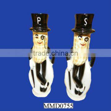 Mr Peanut Planters Vintage Ceramic Salt and Pepper Container