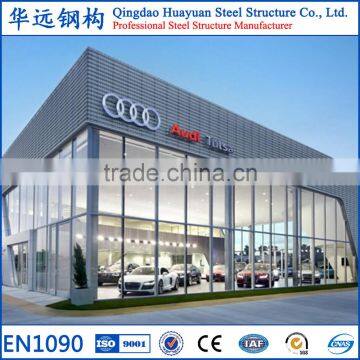 Glass Curtain Wall Steel Structure 4S Car Exhibition Hall