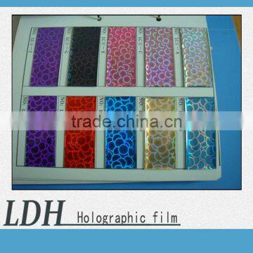 attractive design color brilliancy PET laser film with excellent quality for packing and printing