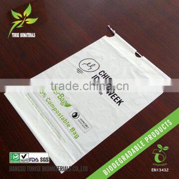Hot sale 100% biodegradable& compostable EN13432 certified drawstring shopping bag