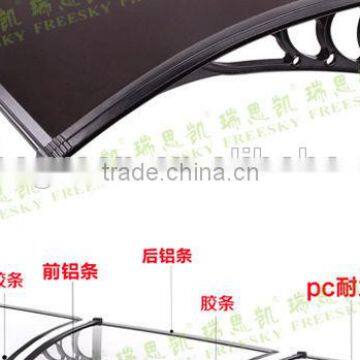YP60200 23.6X78in Clear Polycarbonate(plastic Bracket Awning) NEW DIY Door Canopies For Front Door Patio Rain Cover photo-3