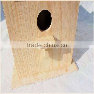 Wooden Bird Cage, Wood Bird House, Multifunctional Large Hanging Bird Feeder photo-5