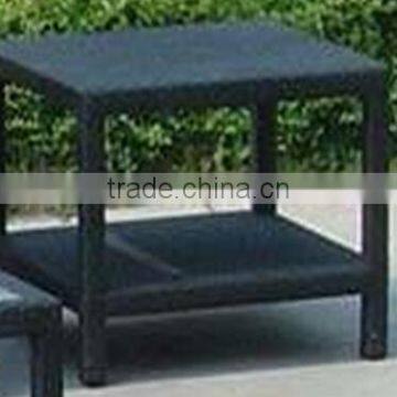 Black Aluminium Frame Wicker Side Table L80205