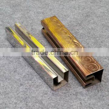 Welded 304 Embossed Stainless Steel Copper Coated Steel Tube photo-4