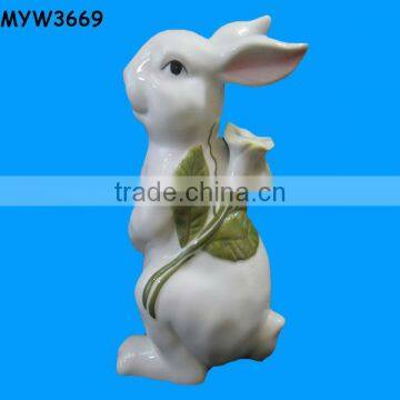 new arrival white porcelain ceramic rabbits