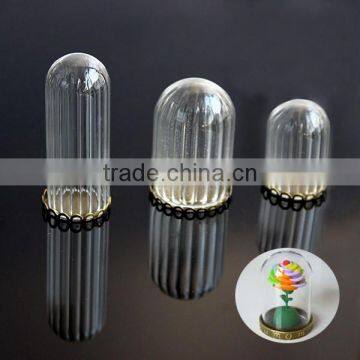 Antique Copper Cap Pink Beads DIY Mini Glass Bottle Pendant photo-4