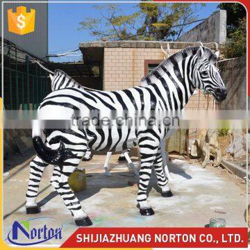 garden life size fiberglass zebra animal statues NTRS663S