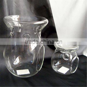 transparent glass fragrance oil burner