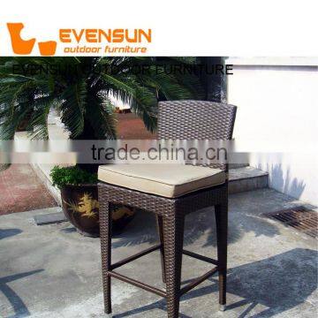 Evensun Rattan High Back Rattan Bar Stools Cheap Rattan Bar Stools photo-3