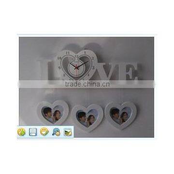 Watch Shape Painted & Carved Wooden Photo ,picture Frame photo-2