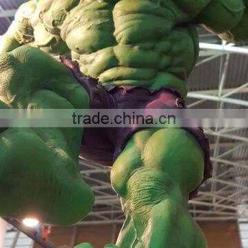 Outdoor Decoration Resin Craft Fiberglass a Grandezza Naturale Hulk Statua photo-3