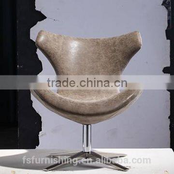 YYF2 Lofty High Quality Italian Vintage Leather Antique Adjustable Dining Swan Chair photo-5
