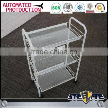 Cheap Kitchen Vegetable Carts Kitchen Trolley With Metal Basket photo-5