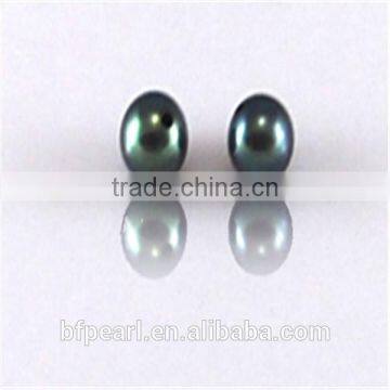 Bead Jewelry Half-drilled 6-7mm AAA Black Loose Pearl Pairs