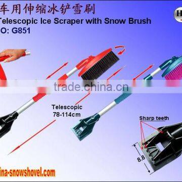 telescopic 2-in-1 ice scraper & brush set tools (G851)