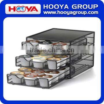 17.8*21.6*21.6cm 3 tier 36 cup iron wire coffee capsule drawer