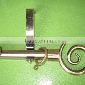 antique brass metal curtain rod with ball fashionable finals with best quality