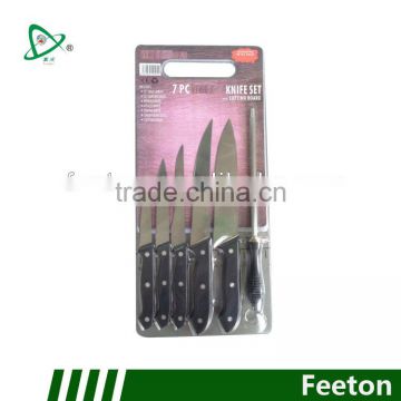 7PCS knife set with cutting board