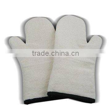 100% cotton terry fabric kitchen oven mitten