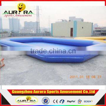 Hot selling PVC large inflatable adult swimming pool rental floating inflatable boat swimming pool